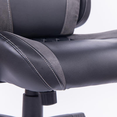 Desk Chair Executive PU Leather Gray