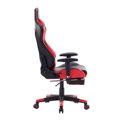 Ergonomic Office Chair Red Leather Computer