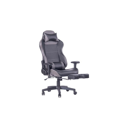 High Office Chair Gaming Swing Gray Leather