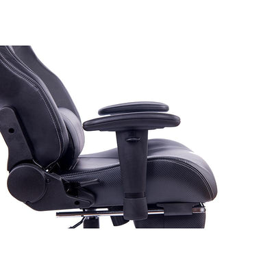 High Office Chair Gaming Swing Black Leather