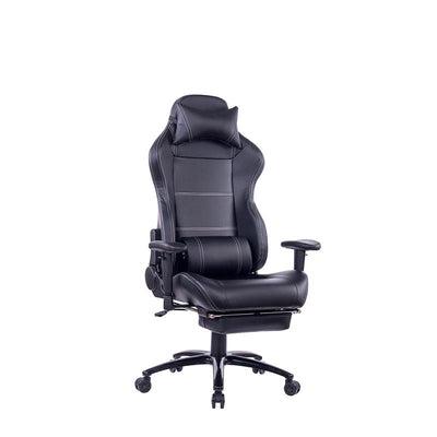 High Office Chair Gaming Swing Black Leather