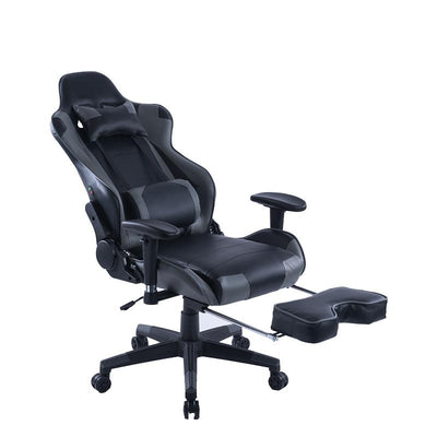 Ergonomic Office Chair Grey Leather Computer