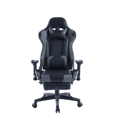 Ergonomic Office Chair Grey Leather Computer