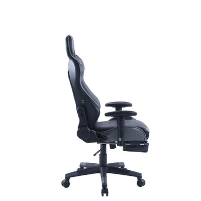 Ergonomic Office Chair Grey Leather Computer