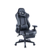 Ergonomic Office Chair Grey Leather Computer